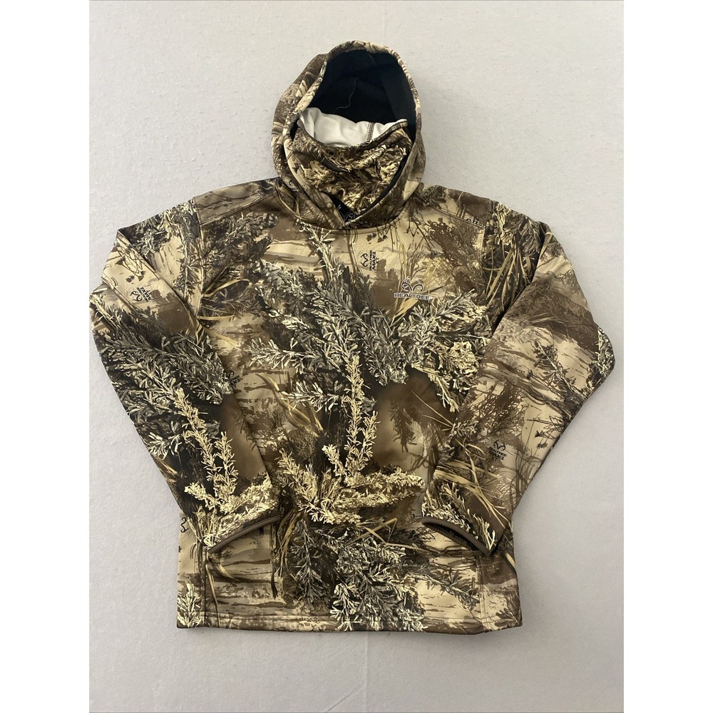 Realtree Youth XL 14-16 Camo Max-1 XT Tech Pullover Hoodie with Face Gaiter